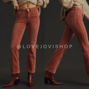 CLOSED Baker Cord Straight Crop | Deep Peach | Euro Cool x Anthro Exclusive